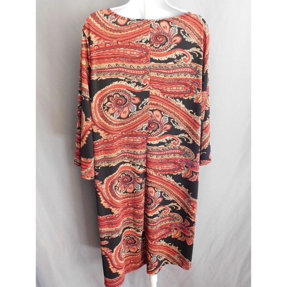 NY Collection Dress 1X Women's Plus Stylish Sheath Dress & Necklace Size 1X - Picture 5 of 11